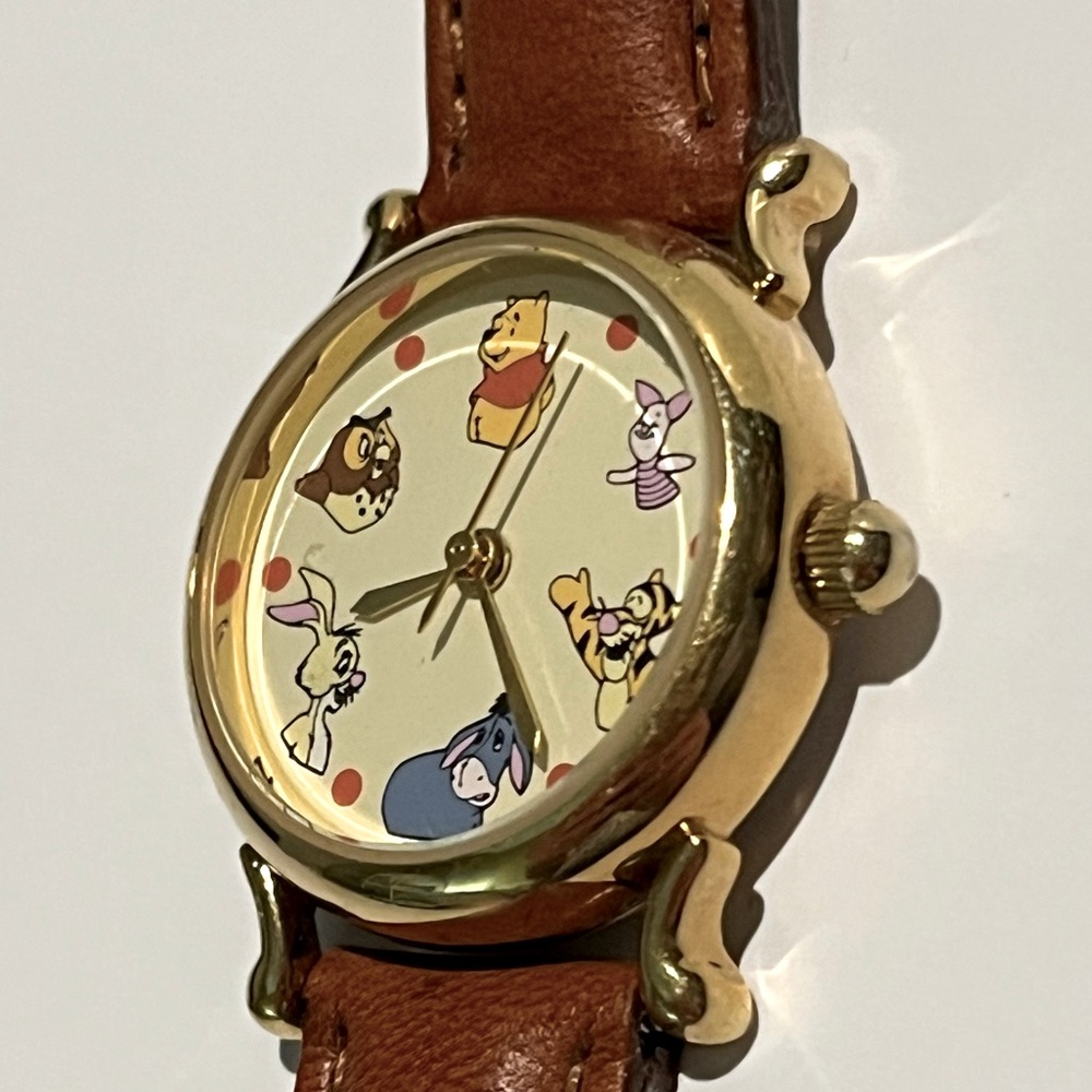 Vintage Winnie the Pooh & Friends Disney Parks Watch with Brown Leather Strap - Picture 7 of 13
